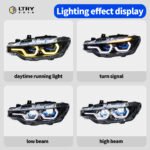 LTRY is suitable for 13-19 BMW 3 Series F30LCI headlight assembly 3-color RDL ultra high brightness projector lens - Image 3