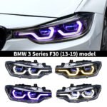 LTRY is suitable for BMW 3 Series F30 320i LCI F35 2013 2015 2018 Headlight Upgraded Edition Full LED White/Yellow/Purple DRL switchable Ikon headlights