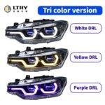 LTRY is suitable for BMW 3 Series F30 320i LCI F35 2013 2015 2018 Headlight Upgraded Edition Full LED White/Yellow/Purple DRL switchable Ikon headlights - Image 2