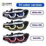 LTRY is suitable for 13-19 BMW 3 Series F30LCI headlight assembly 3-color RDL ultra high brightness projector lens - Image 2