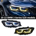 LTRY BMW G20 G28 320i 325i 330i Headlights Suitable for 2019-2022 Dual Beam LED Projector Headlights switchable from yellow to white with AFS