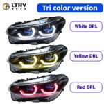 LTRY G02 G08 headlights 2018-2021 three color X3 X4 DRL upgraded LED headlights Ikon laser lens blue light embellishment modification suitable for BMW - Image 2