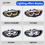 LTRY F34 Headlights 2013-2019 OSS F36 F80 F82 F31 3/4 Series M3 M4 F35 F32 Upgraded OSS Style LED DRL RGB Module Headlights Suitable for BMW - Image 3