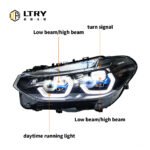 LTRY G02 G08 headlights 2018-2021 three color X3 X4 DRL upgraded LED headlights Ikon laser lens blue light embellishment modification suitable for BMW - Image 4