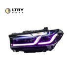 LTRY G30 headlights 2021-2023 5 series three color version yellow and white upgraded LED DRL headlights BMW laser lens style - Image 8